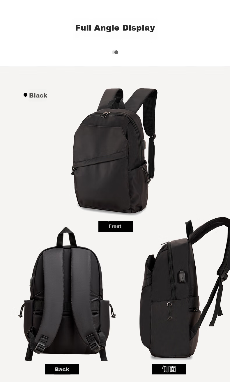 Yinzuo Black Large Capacity Business Travel Laptop Backpack Lightweight Commuter Bag 11