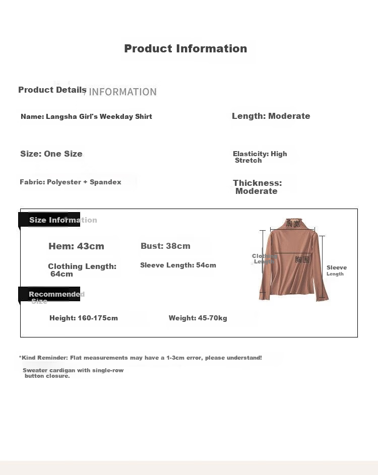 LangSha Women's Base Layer, Semi-Turtleneck Style, Basic Undershirt, Ladies' Long-Sleeve Ruffle Collar, Slim-Fit High-Elastic Top 3