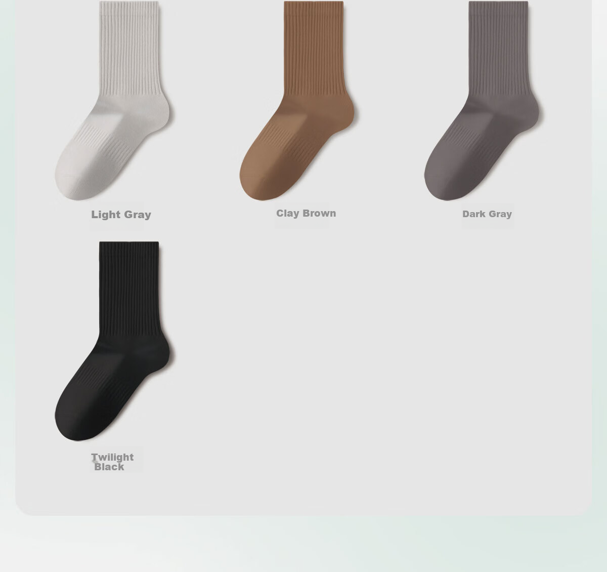 Qinxiang Pure Cotton Sweat-Absorbing Breathable Winter High Tube Socks Odor-Resistant Antibacterial Seamless Long Terry Socks 10