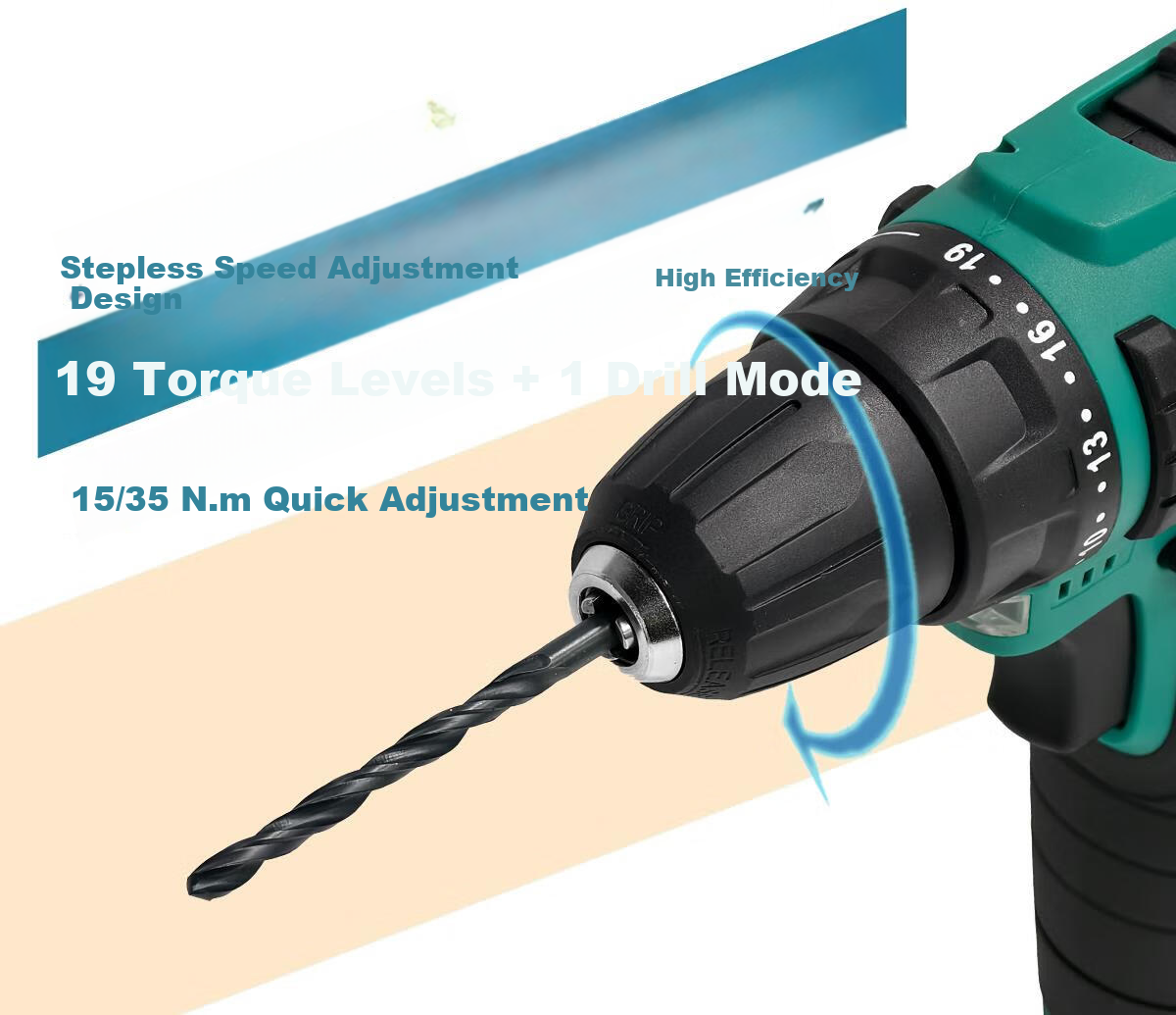 Pro'sKit 12V Cordless Brushless Electric Drill Screwdriver Impact Drill PT-1216G 2