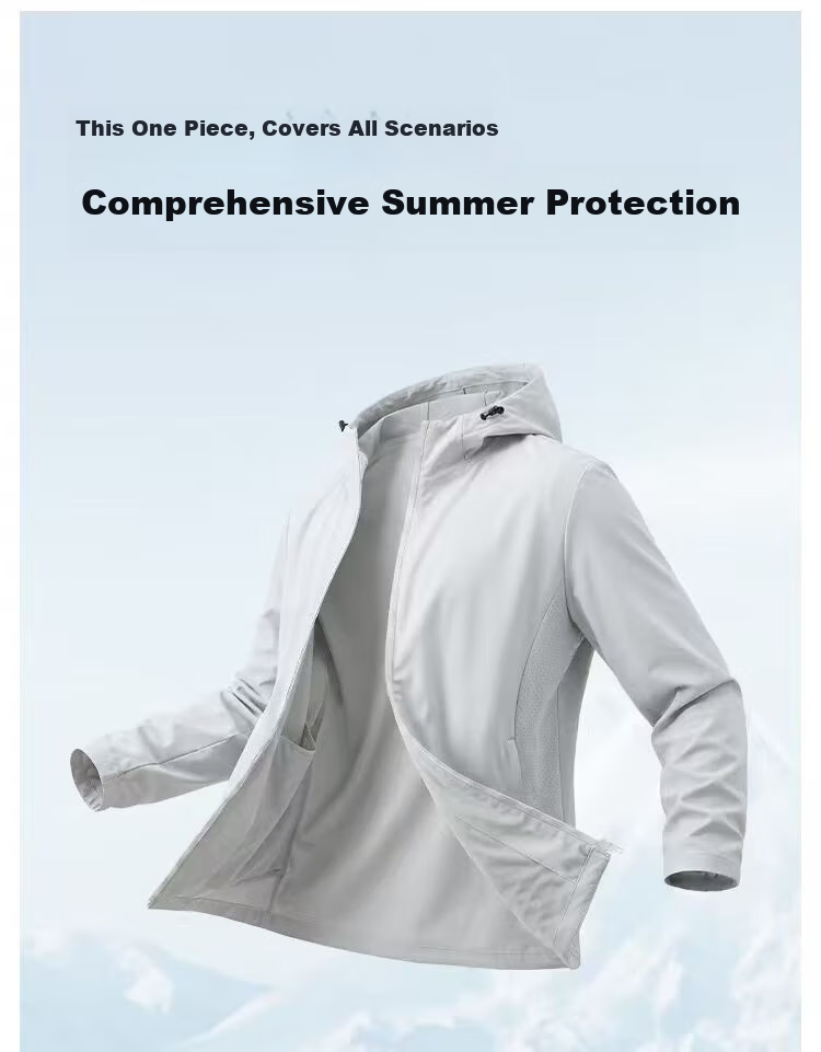 JD Jingzao New Ice Silk Sun Protection Jacket Lightweight Breathable Spring Summer Thin Coat Outdoor Sports Windbreaker Navy Blue 2XL 3