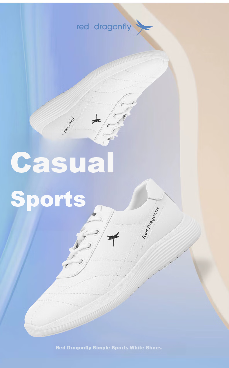 Red Dragonfly Women's Casual Shoes Fleece Warm INS Trendy Sports White Shoes Korean Version C0TTN06002M 6