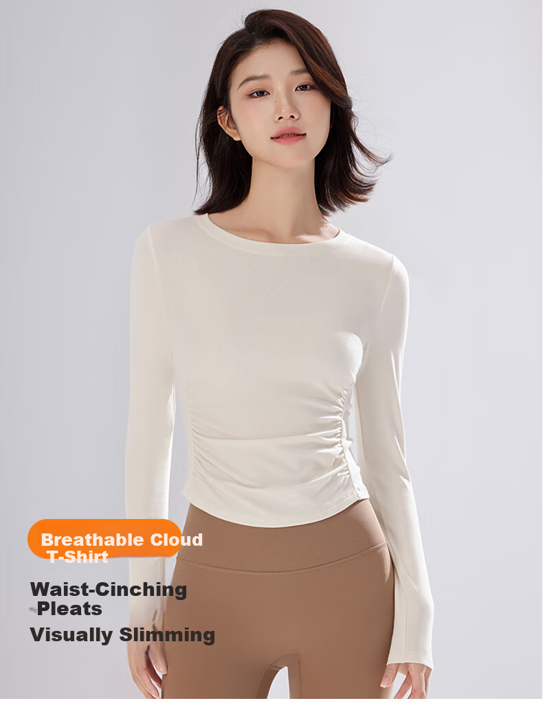 XUEXIMAN Women's Yoga Long Sleeve T-Shirt Autumn Winter Fleece Thickened Slimming Running Fitness Quick-Dry Top 1