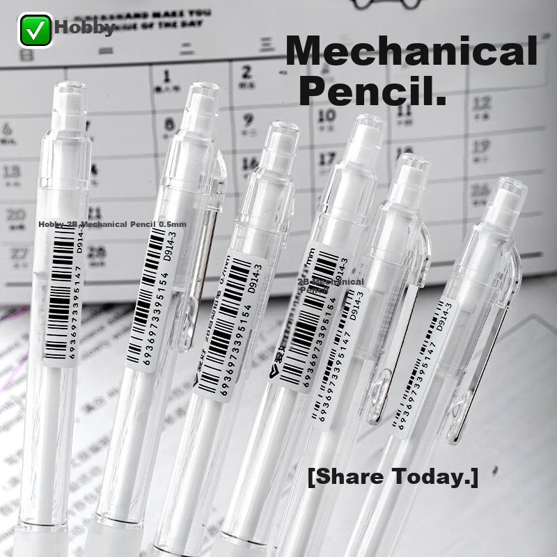 AIHAO Back to School Essential 2B 0.5mm Mechanical Pencil High-Quality Student Exam Pencil 3-Pack D914-3 6