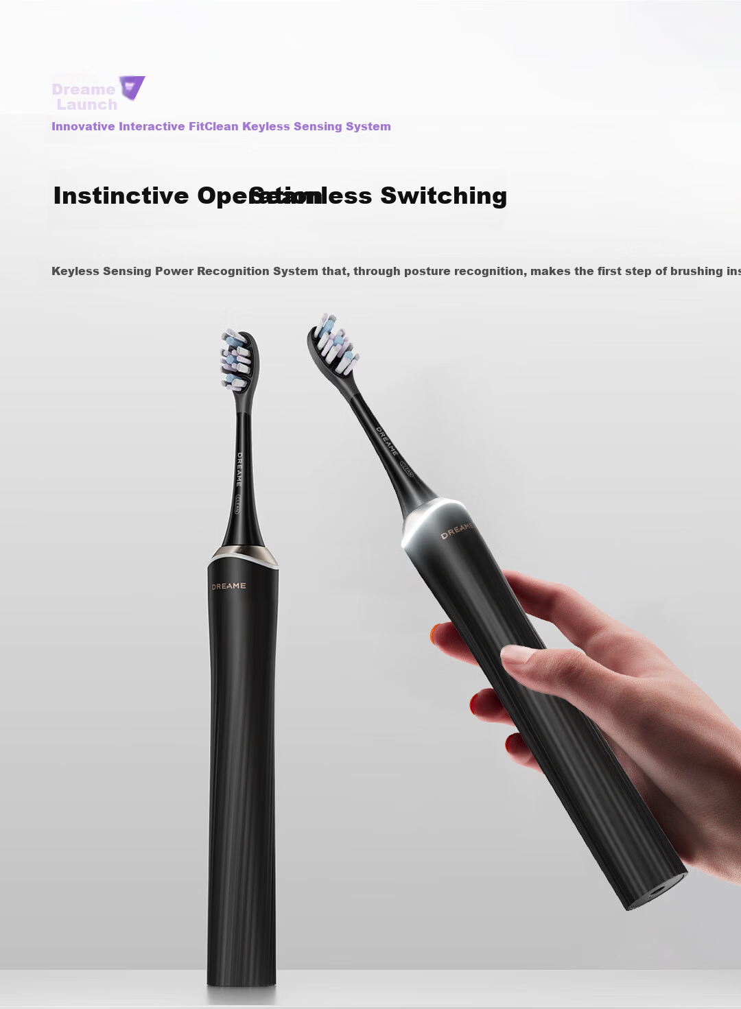 Dreame [CR7 Edition] Electric Toothbrush NB01 Obsidian Black Price Protection 618 AI Keyless Pressure Gum Care Practical Birthday Gift for Boys and Girls Children's Day Gift 4