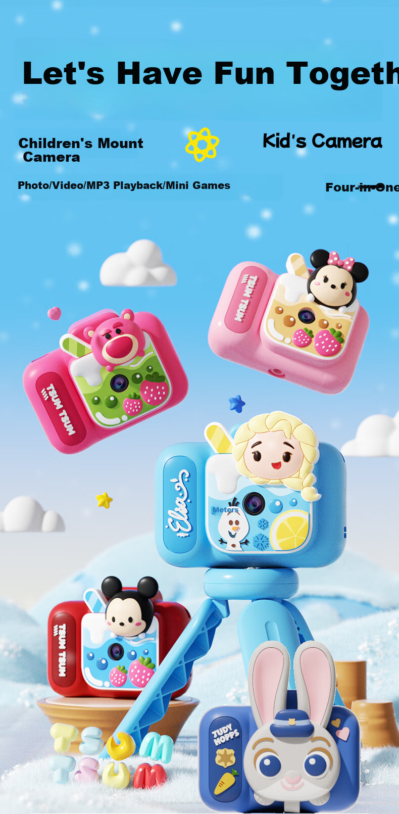MAQUCC Disney Kids Camera Minnie 32GB for Girls Ages 6-14 Birthday Gift Student Practical Premium Souvenir K78 1