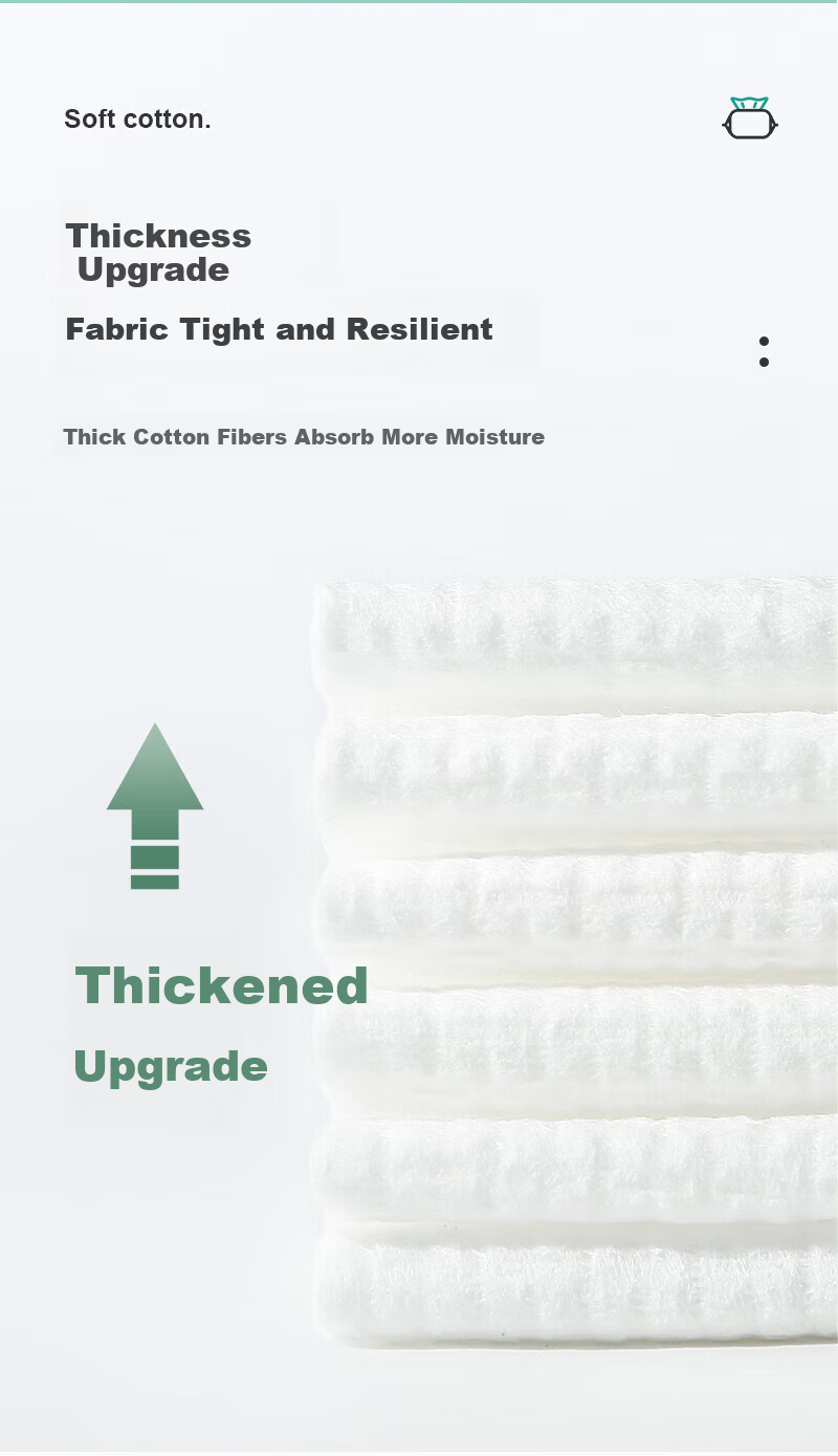 COTTON SHOOTS Disposable Cotton Facial Wipes Thickened Portable Pack 10 Sheets*1 Pack 8