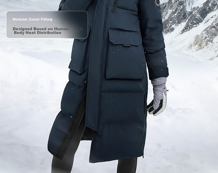 Bosideng Off-Season Extreme Cold Goose Down Unisex Hooded Extra Long Fur Collar Mall Edition New Year Red Down Jacket 7