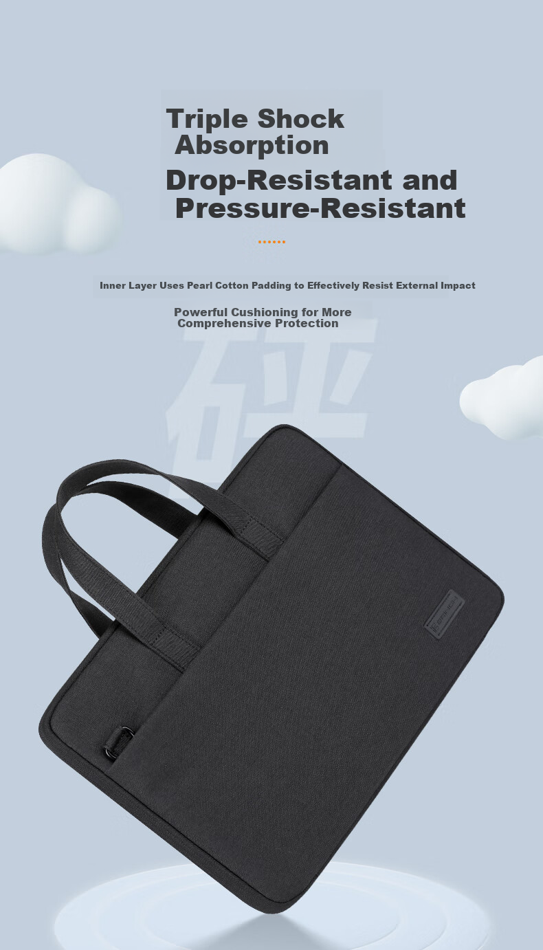 BRINCH Laptop Bag, 15.6/16 Inch Business Handbag, Suitable for Huawei, Xiaomi, And Apple Laptops 5