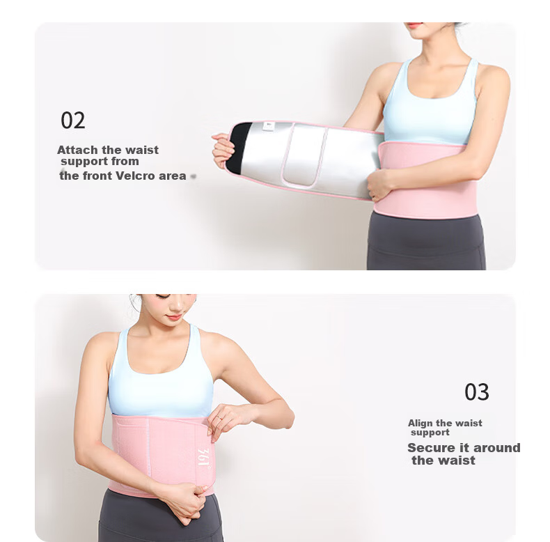 361° Sweat Waist Support Silver Ion Fat Burning Abdomen Slimming Shaping Waist Trainer Running Fitness Summer Belly Slimming Device 16