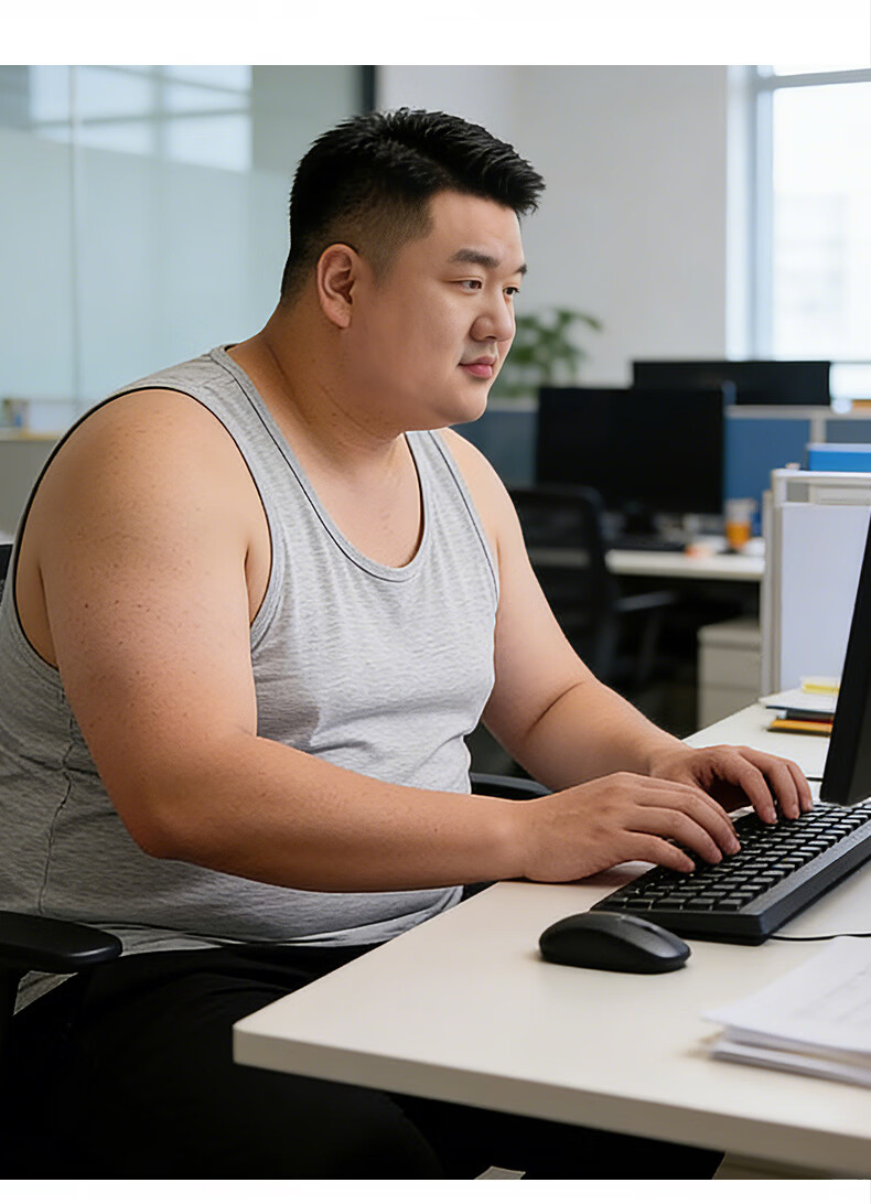 Hengyuanxiang [100% Pure Cotton Plus Size Tank Top] Men's Antibacterial, Oversized Undershirt, Camisole, Sleeveless Sports Vest 15