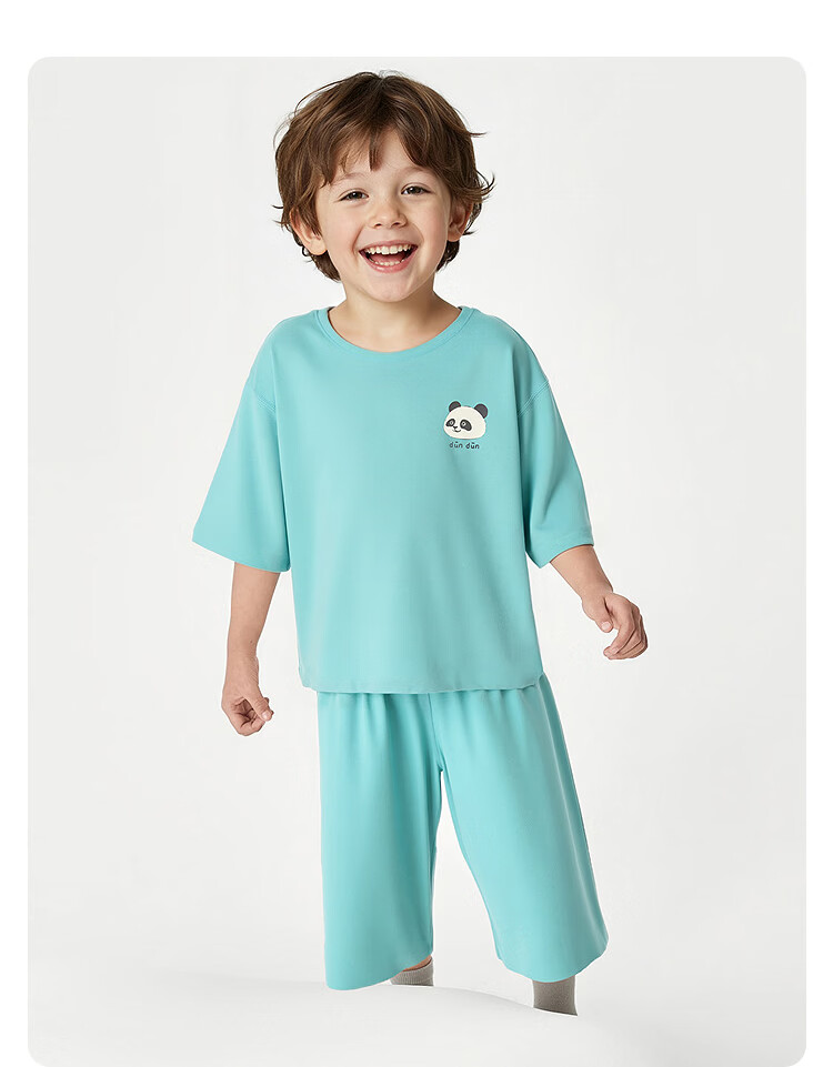 Balabala Baby Summer Pajama Set Air Conditioning Clothes Boys Girls Homewear Soft Skin-Friendly Adjustable 22