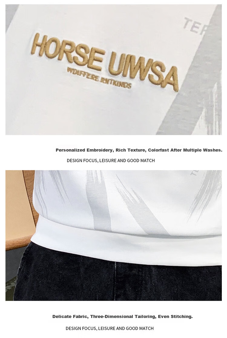 TUCANO Men's Sweatshirt Spring Autumn Long Sleeve T-Shirt Round Neck Loose Casual Base Shirt White L 4