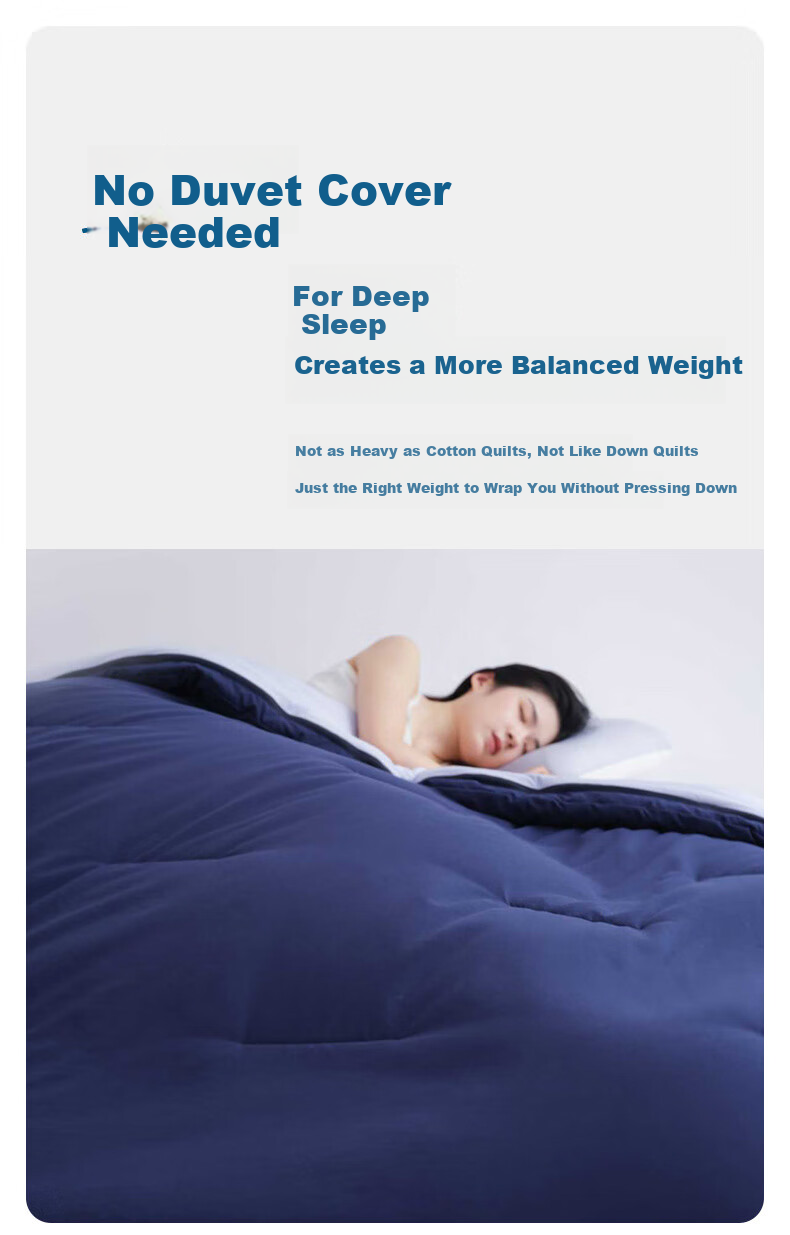 Jiuzhoulu A-Class Deep Sleep Quilt PRO Double-Layer Temperature Control Quilt Core Spring and Autumn 1.5*2m Air Conditioning Quilt Four Seasons Use No Duvet Cover 5 Jin 8