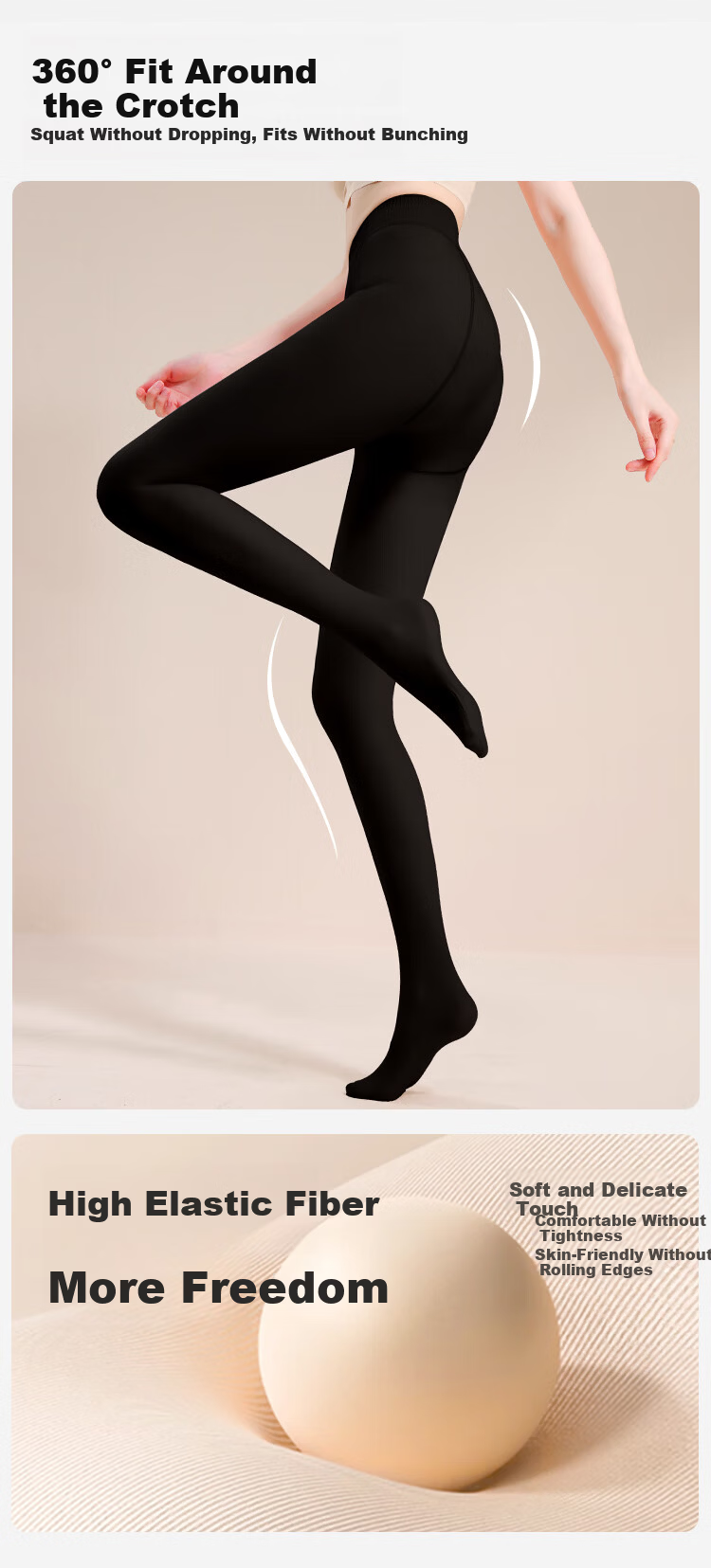 Urban Beauty 200g Light Leg Magic Tights Women Autumn Winter Fleece Thickened Nude High Waist Slimming Footed Stockings 10