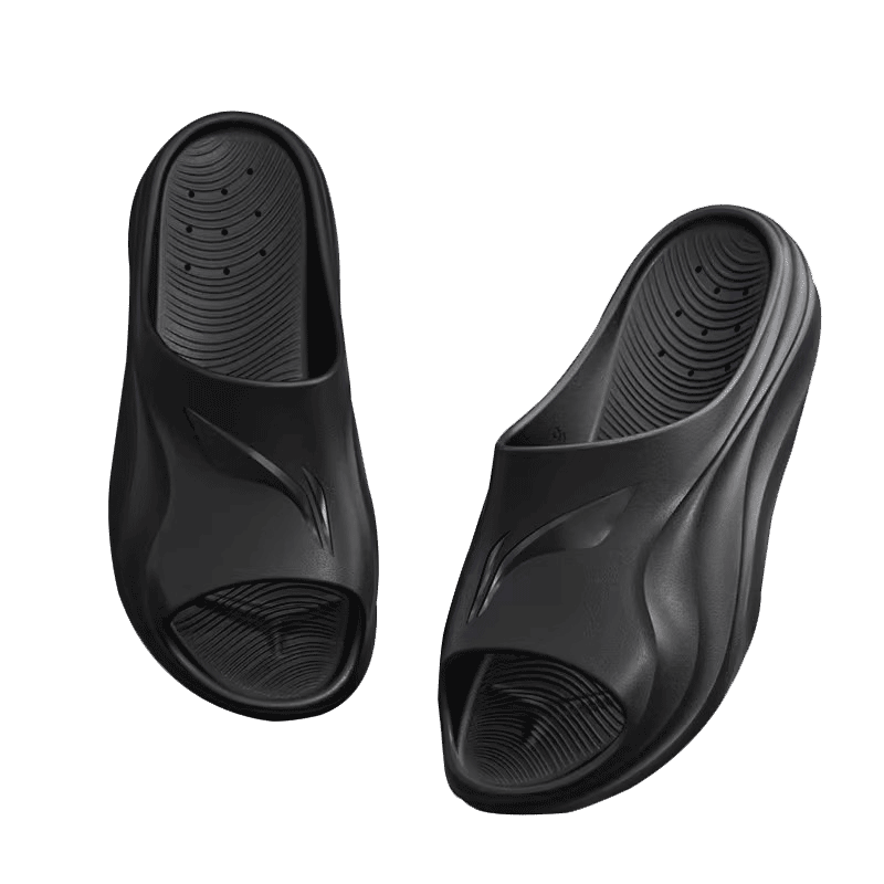 Li-Ning Slippers, Sports Sandals for Men, Summer Outdoor Non-Slip Beach Shoes, Home Couple Sandals, Men's And Women's Shoes, Black