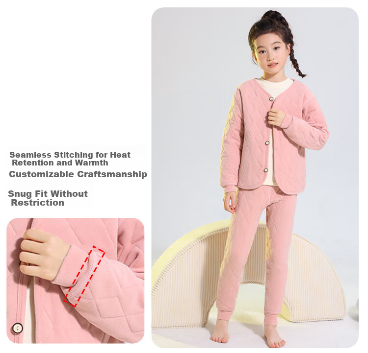 YUZHAOLIN Kids Thermal Underwear Boys and Girls Winter Fleece Thickened Long Sleeve Shirt School Uniform Essential Dark Gray 110 10