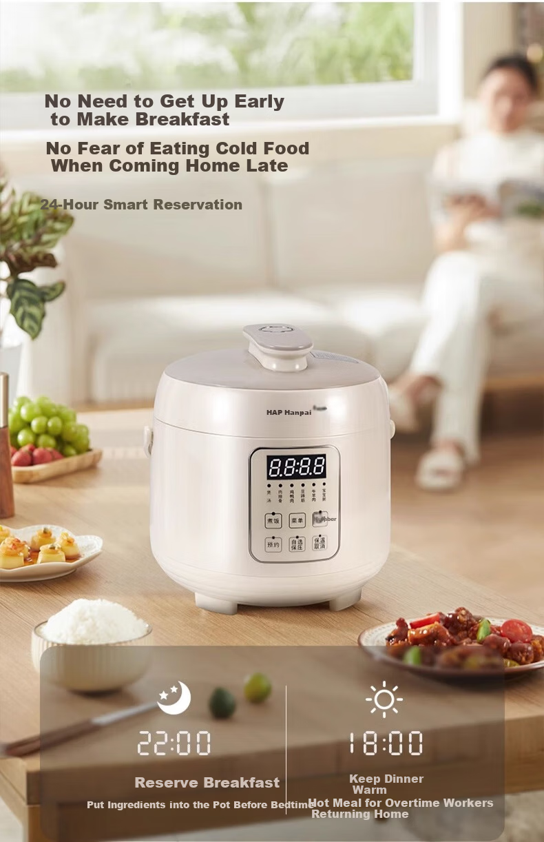 HAP 4L Triple Inner Pot Electric Pressure Cooker Household High-Pressure Ceramic Glaze Dual Pot Dual Lid Rice Cooker Large Capacity Multifunctional Smart Dual-Pot Hot Pot 16