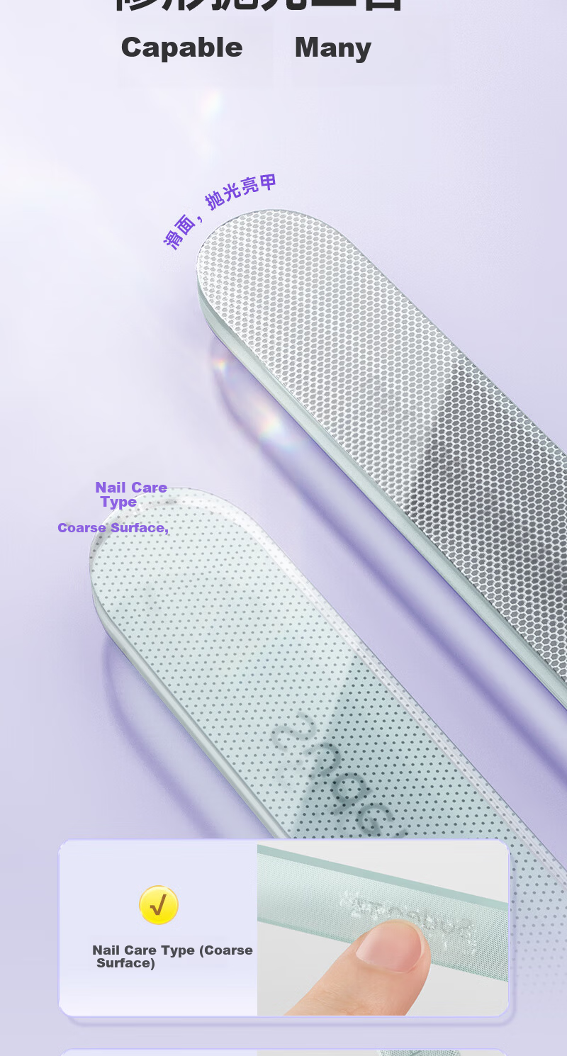 Suden Double-Ended Nano Glass Nail File Manicure Buffer Polishing Tool 9