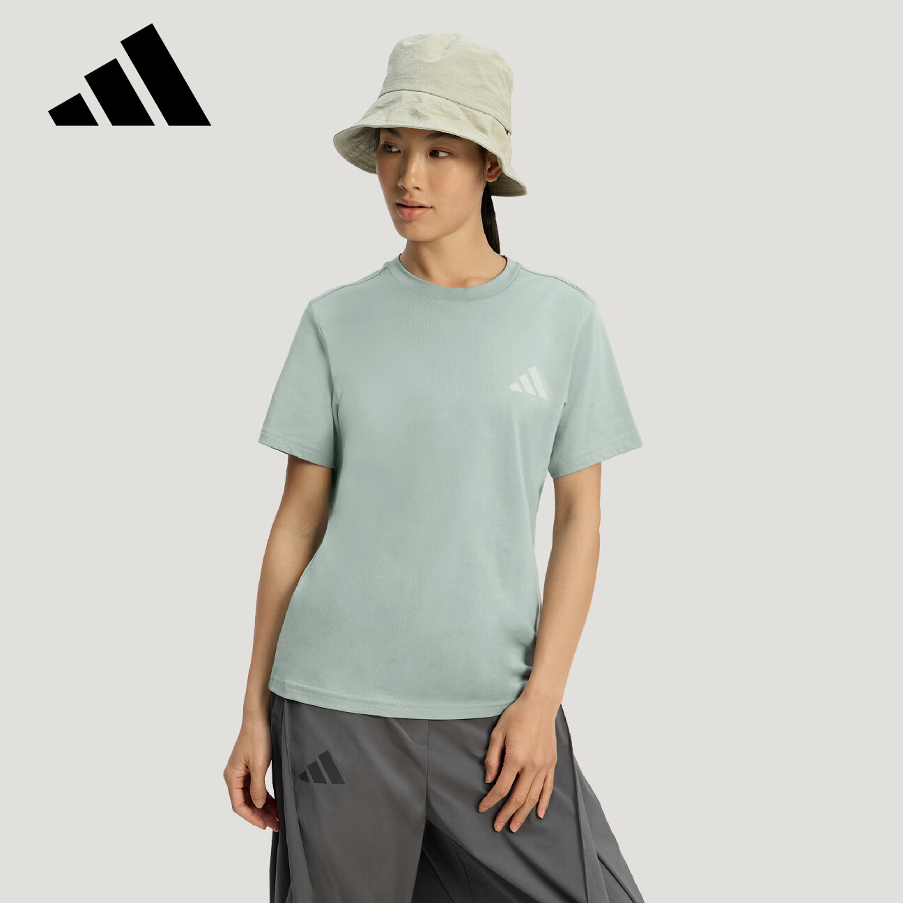 Adidas Outdoor Series Women's XPL W CAMP T Short Sleeve T-Shirt KE3705 Green M 2