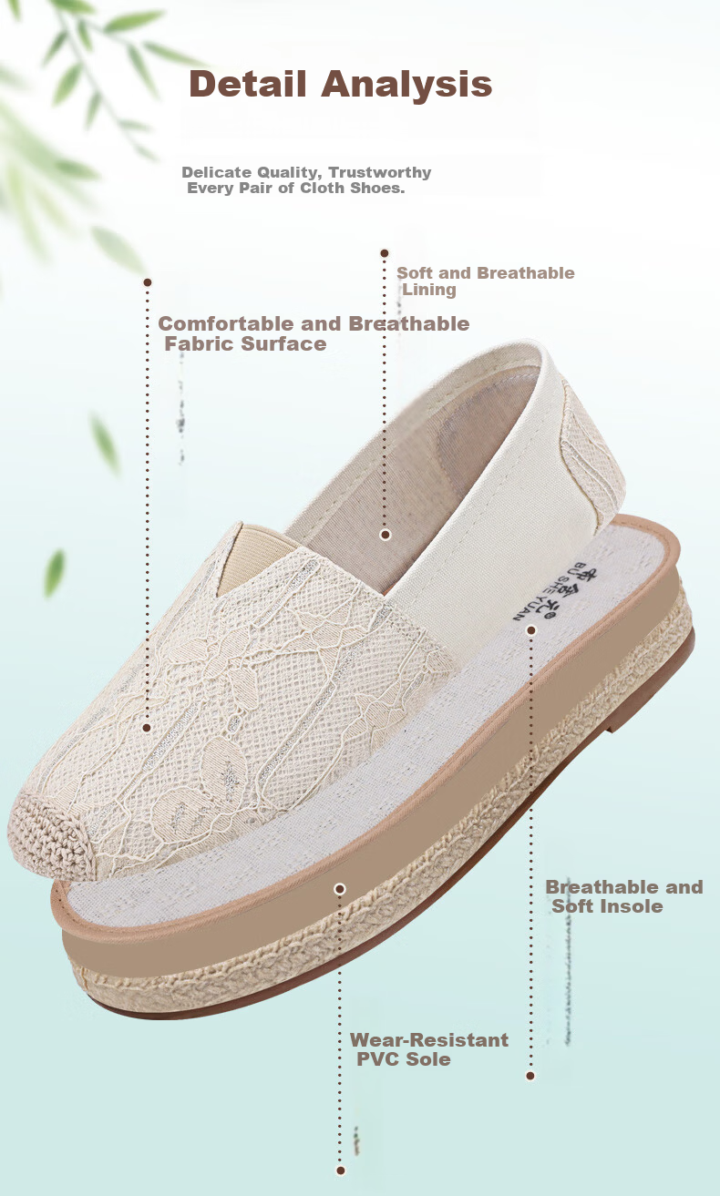 BUSHEYUAN Casual Women's Shoes Middle-aged and Elderly Mom Shoes Comfortable Breathable Old Beijing Cloth Shoes Women 510-7097 Black Size 37 3
