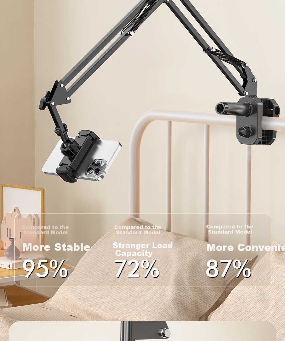 Xiaotian Tablet Stand Bedside Lazy Phone Holder Desktop Cantilever iPad Stand Dorm Bed Lying Drama Watching Tool Live Streaming Multi-Functional Stand Switch Universal Clip 7