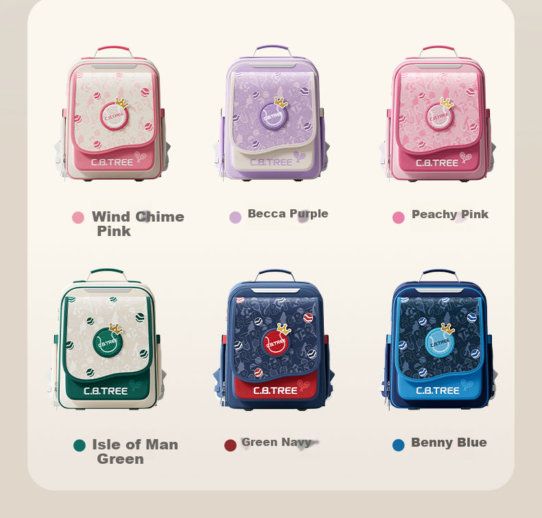 Cambridge Tree School Backpack for Primary Students Grades 1-3-6, Pressure-Relief Spine Protection, Anti-Drop Large Capacity Bag, Peach Pink, Large Size 21