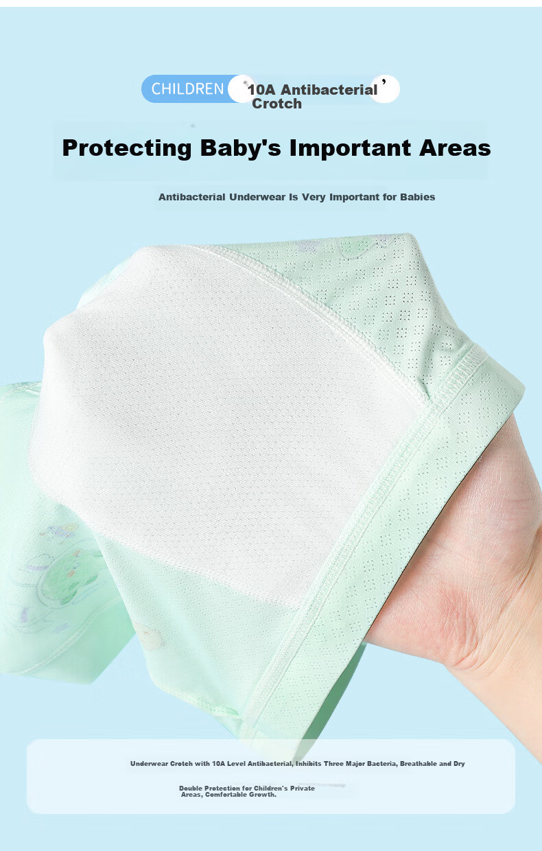 Langsha Children's Underwear, Boys' Summer Thin Mesh Ice Silk Breathable Antibacterial 10A Boxer Briefs for Young Boys 5