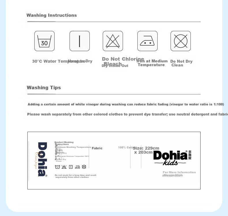 Dohia Home Textiles Pure Cotton Bedding Set of Three Pieces, Single Dormitory Pure Cotton Bed Sheet And Duvet Cover Set for 1.2-Meter Bed, 152*218cm 13