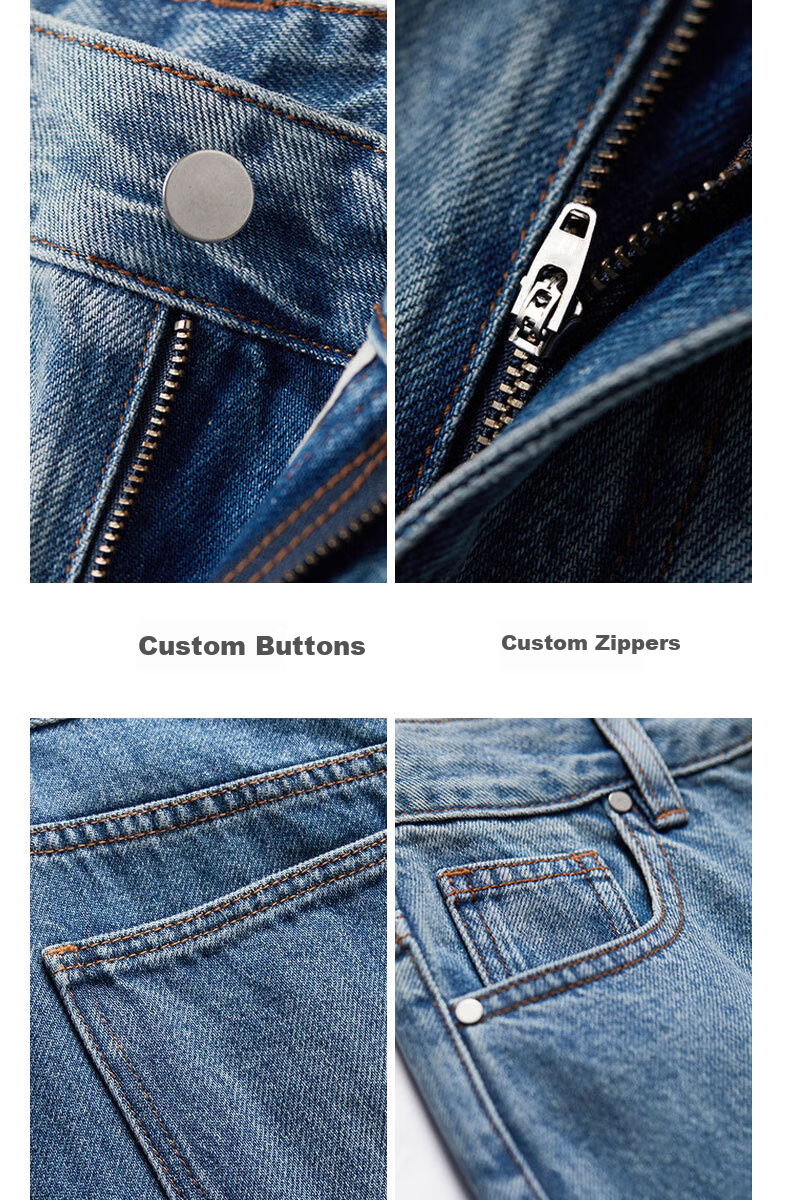 Langsha [New Retro Revival] Women's High-Waist Straight-Leg Wide-Leg Denim Jeans Loose Floor-Length Slimming Pants Spring Autumn 6