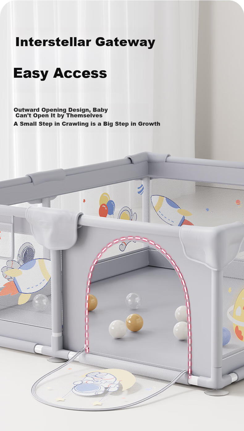 Beiboshi Babybox Baby Play Pen, Infant And Toddler Safety Barrier, Crawling Mat for Living Room And Indoor Use 13