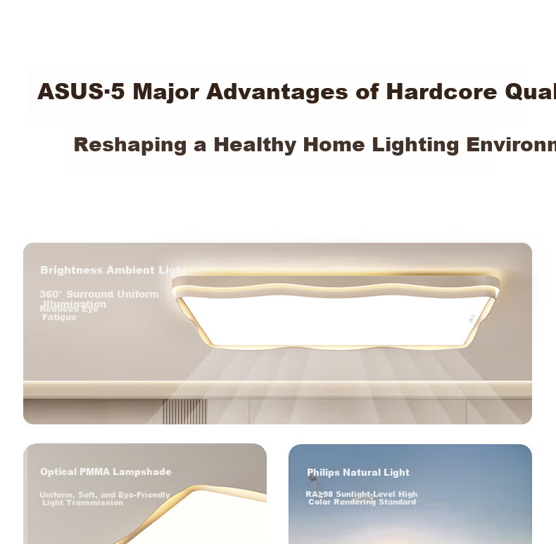 Huashuozhaoming, Using Original Pulu Light Source, Bedroom Ceiling Light, Modern And Simple Cream Style, Master Bedroom, Secondary Bedroom, Study Room, Round Intelligent 7