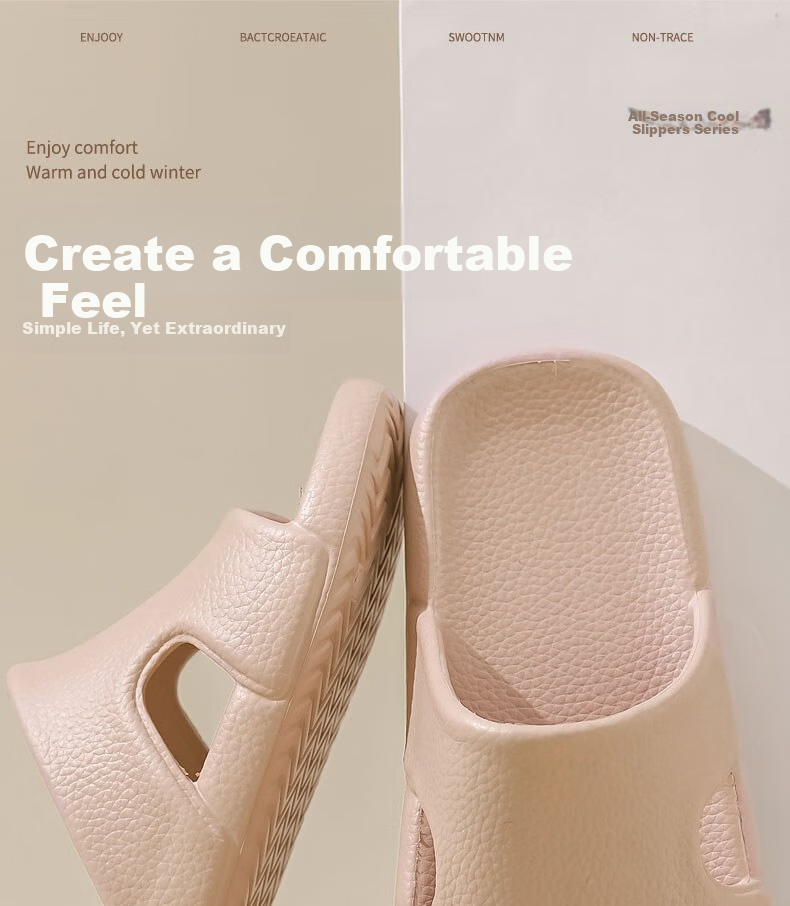 Huamei Jianbu Soft Cool Slippers Unisex Premium Indoor Outdoor Bathroom Non-Slip Slippers HM500 1