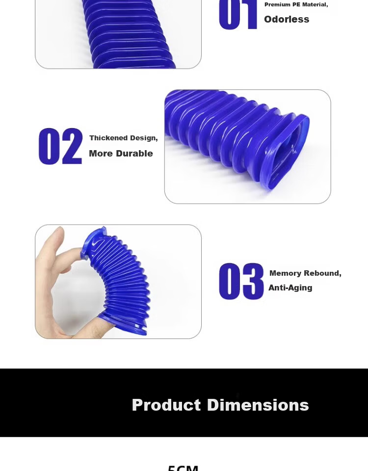 Fenlang Soft Plush Vacuum Cleaner Head Blue Tube Replacement Hose for Dyson V6 V7 V8 V10 V11 Accessories 3