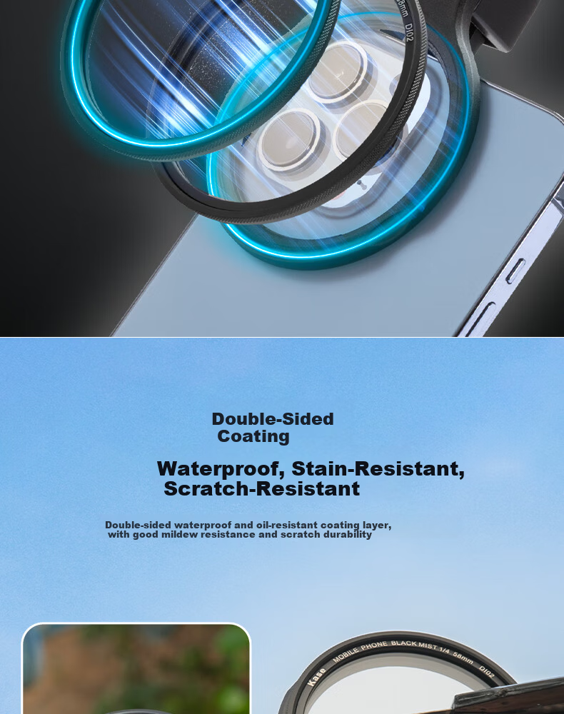 Kase Magnetic Polarizing Filter CPL Polarizer with Phone Clip Set for Landscape, River, Museum, Street Photography, Travel Photography Filter Kit 6
