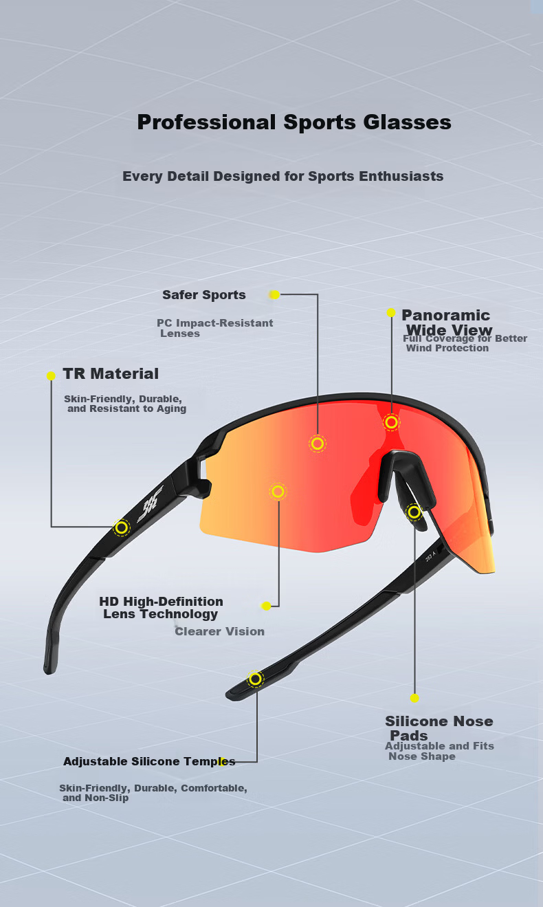 HLA Sports Sunglasses Unisex Outdoor Professional Cycling Running Photochromic Polarized Sunglasses for Day and Night Use 3