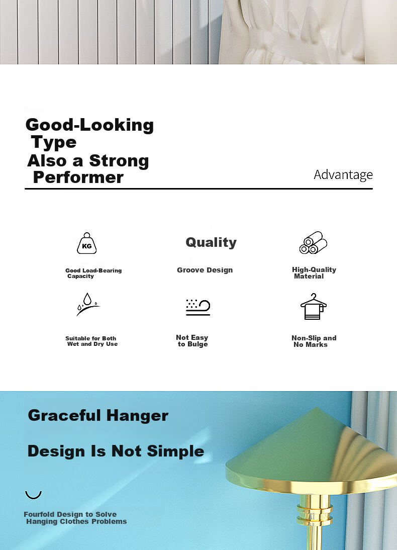 Grace Clothes Hanger with Groove for Adults, Dormitory Drying Rack, Non-Slip Plastic-Coated Hanger 2
