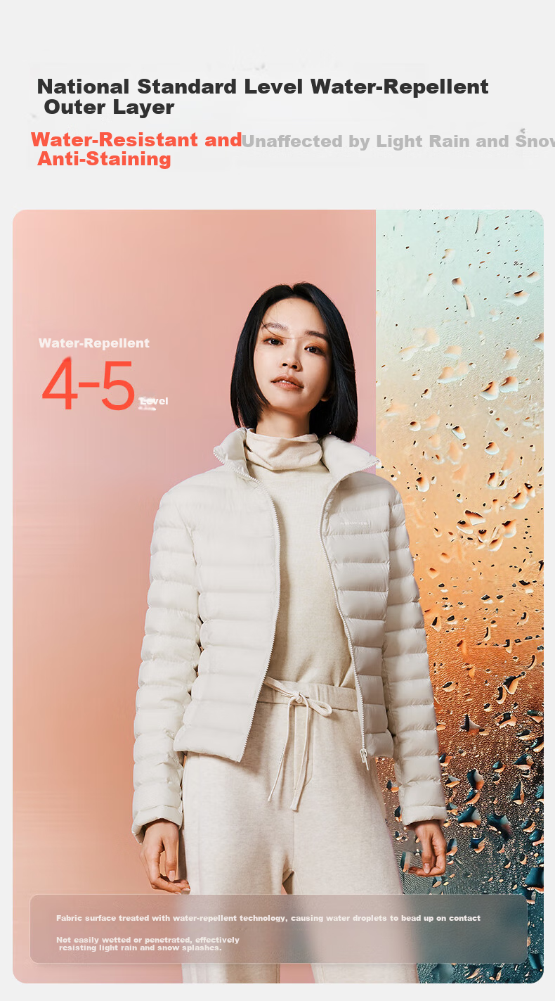 Meilicheng Women's Down Jacket Winter Lightweight Warm Inner Layer Goose Down Coat Aurora White M 062 16