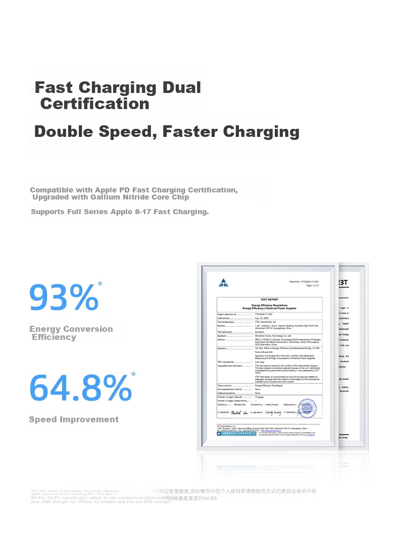 Torras Little Ice Cube Lite 30W GaN Fast Charger for iPhone 17 Pro Max Air 16 Compatible with Original Fast Charging Cable 12