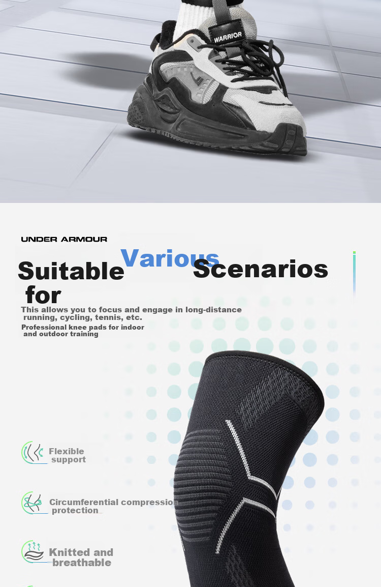 Under Armour Lightweight Knee Pads for Men's Sports, Professional Knee Protection for Running, Basketball, Badminton, Jump Rope, Warm And Non-Slip 2