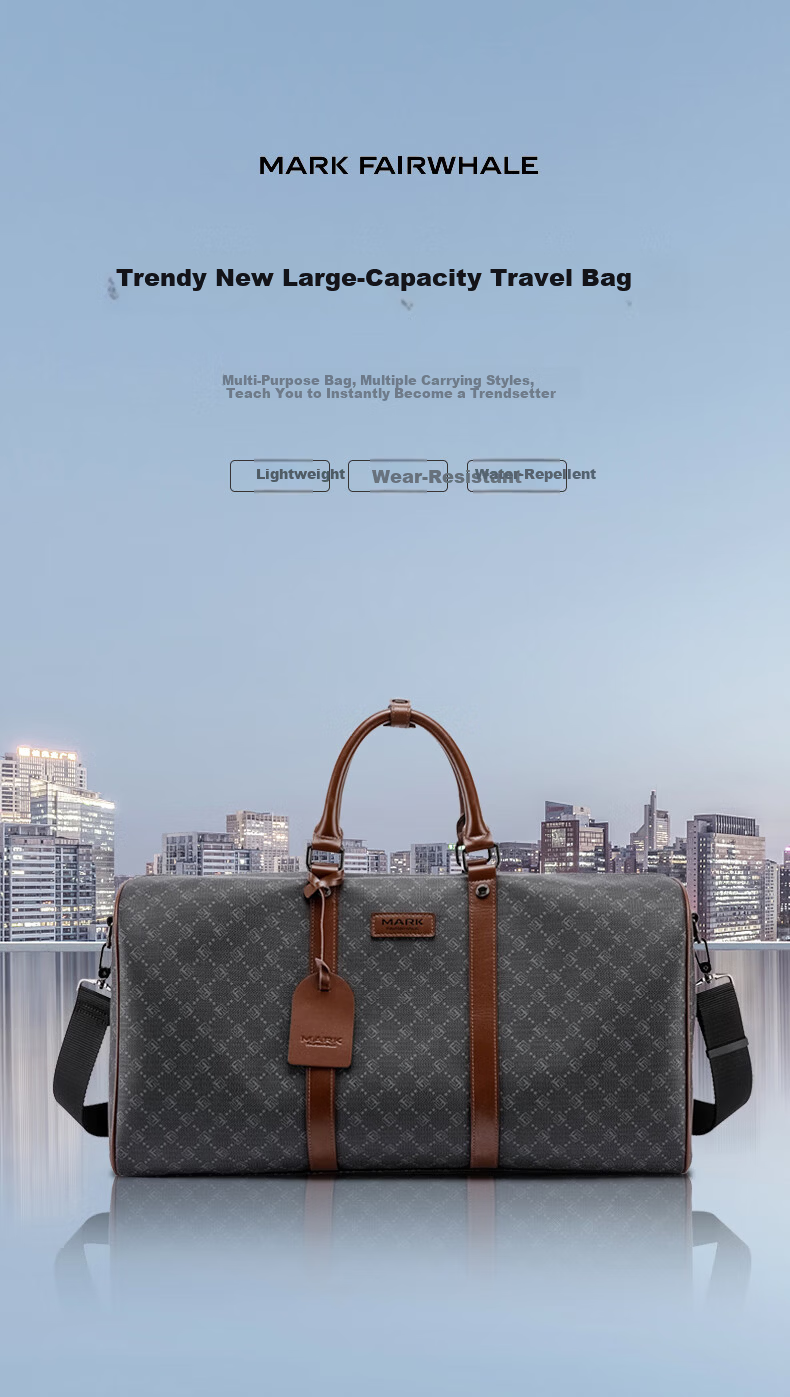 MARK FAIRWHALE Business Printed Travel Luggage Bag Sports Gym Handbag Gift for Husband Boyfriend 520 2
