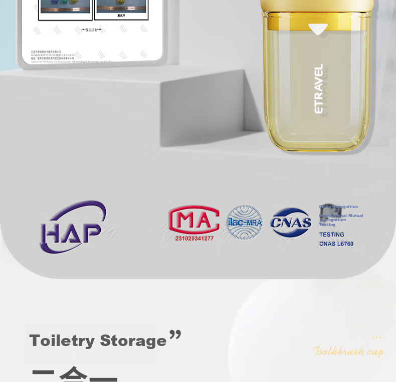 Etravel Travel Toiletry Cup Portable Disposable Toothpaste Toothbrush Rinsing Cup Storage Container 5