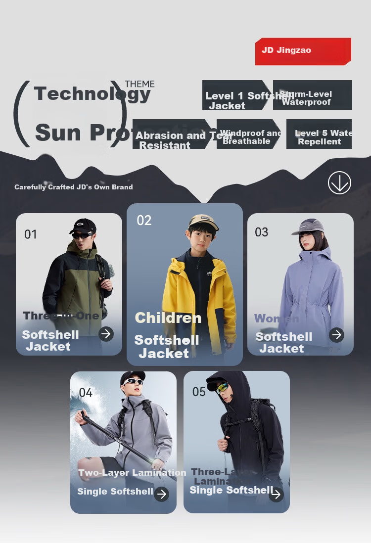 JD Jingzao Kids Fleece Lined 3-in-1 Windproof Waterproof Outdoor Jacket for Older Children Lavender Purple 140 1
