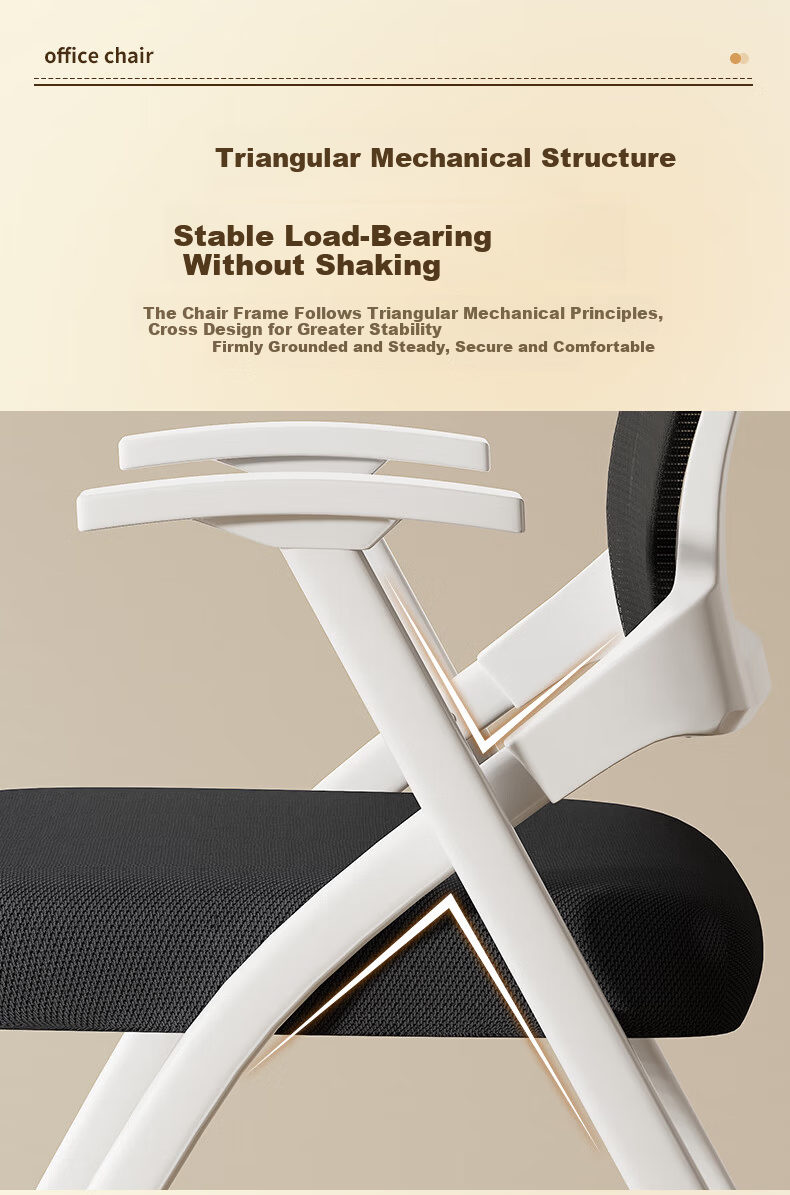 Chibilun Office Chair Conference Chair Staff Training Chair Computer Chair Writing Study Chair Multifunctional Folding Chair 12