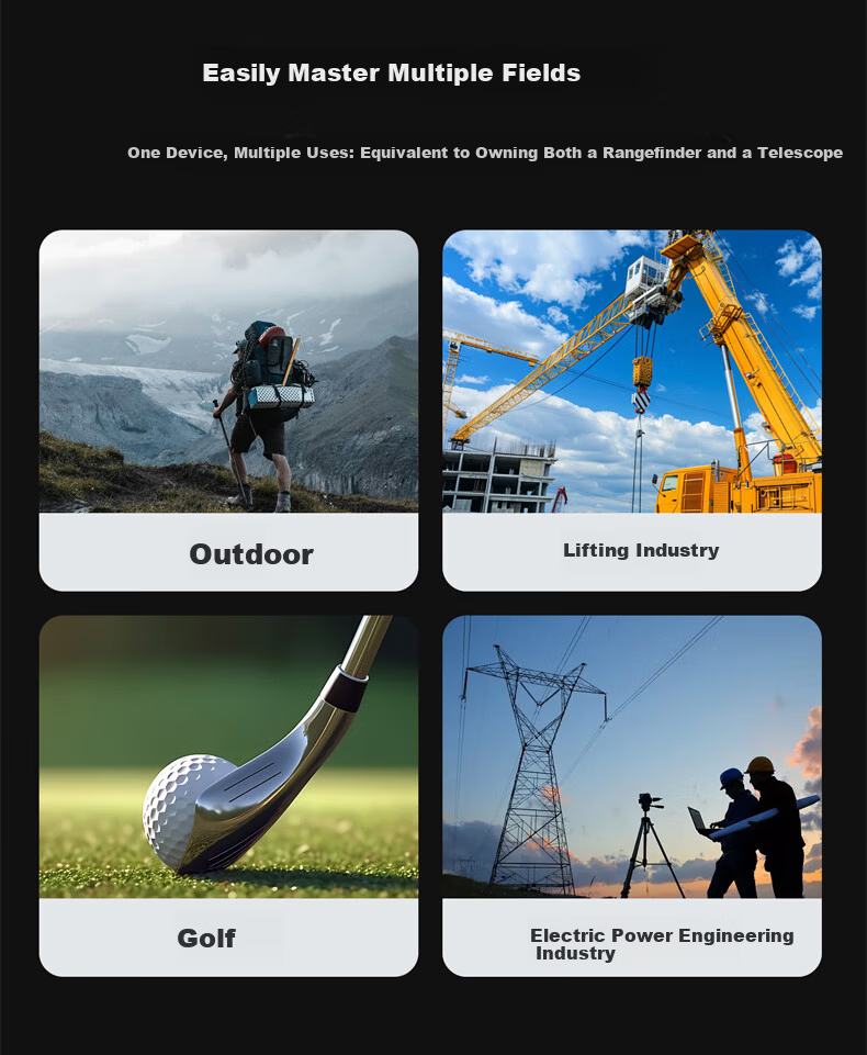 Nohawk Outdoor Rangefinder Telescope Golf Outdoor Home Use 600m Distance/Height/Angle/Speed/Two-Point Height Measurement 6