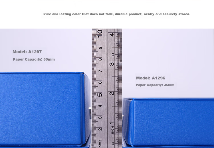 COMIX 68mm Durable Magnetic PVC Thickened File Box Document Box A4 Storage Box Office Stationery Blue EA1014 11