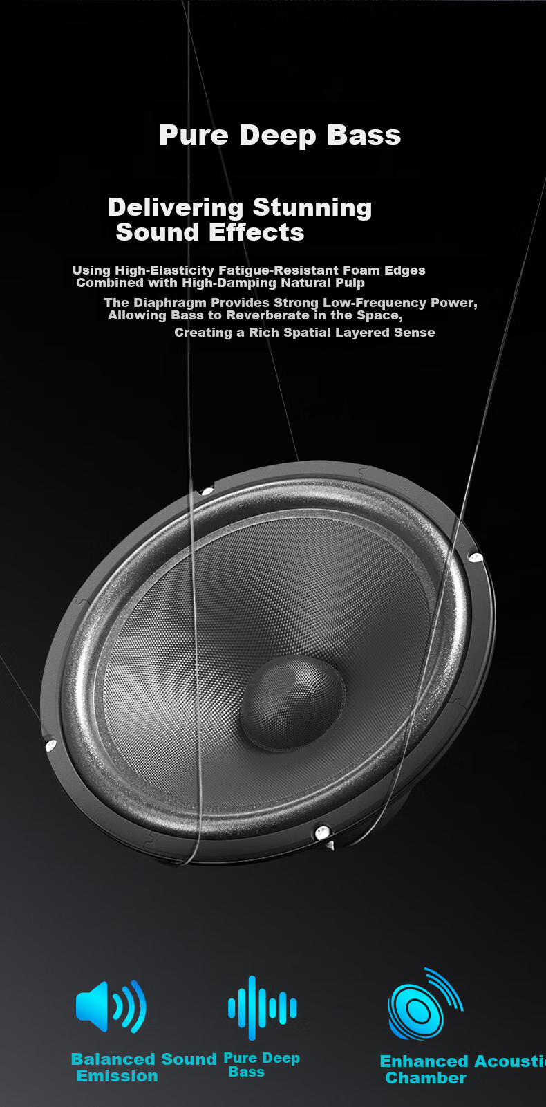 Patriot A22 Professional Active Monitor Speaker Desktop Computer Speaker Home Theater Subwoofer Active Hi-Fi Wireless Bass Dual Mic Version 3