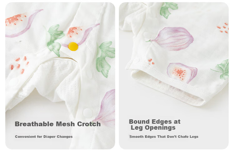 Wismorni Baby Muslin Short Sleeve Romper Summer Thin Infant Clothes Summer Jumpsuit Crawling Suit 13