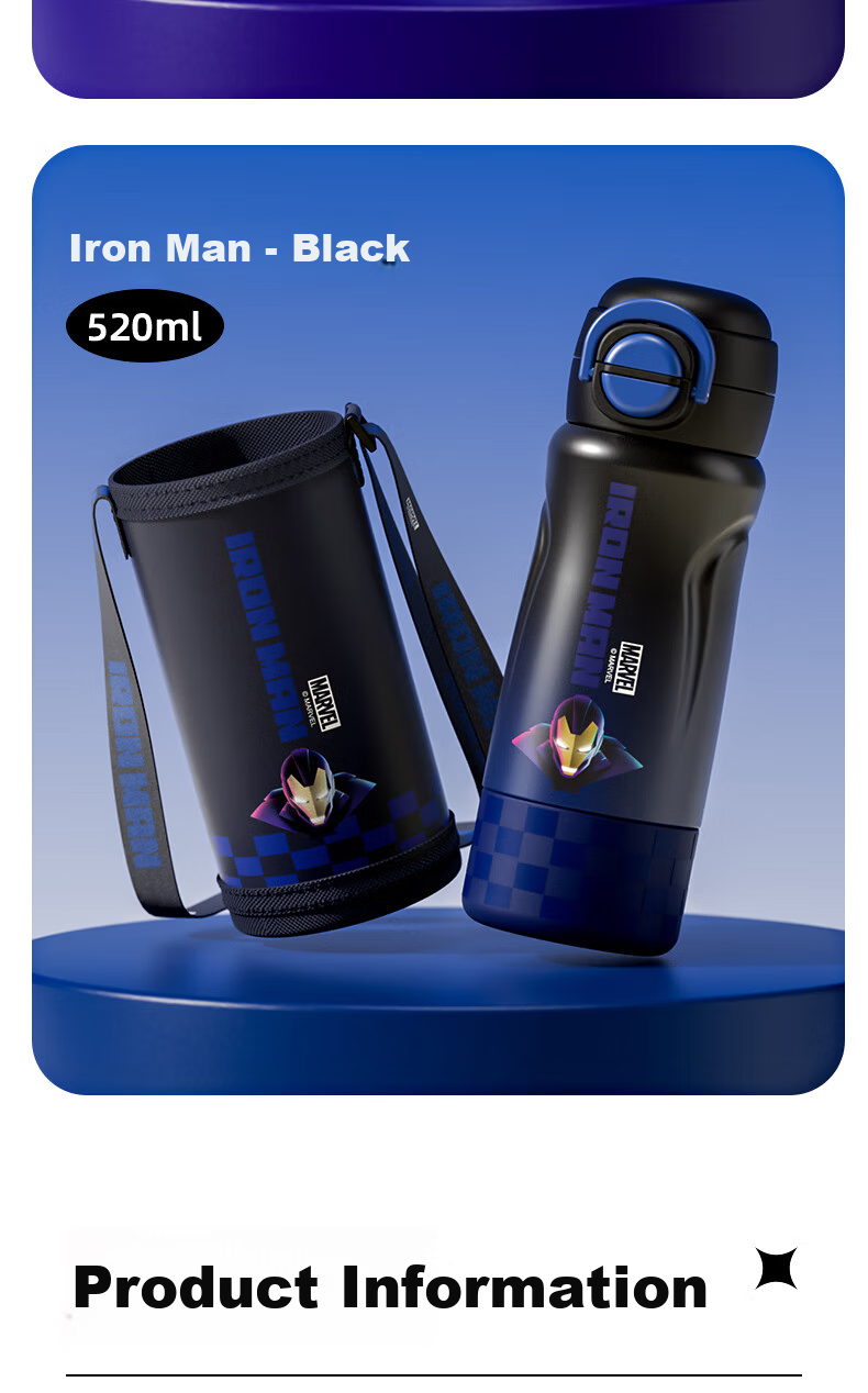 Disney 316 Stainless Steel Insulated Water Bottle 500ML Double-Use Kids Cup 6667 Mickey 9
