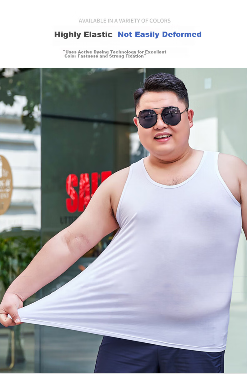 LangSha Men's Tank Top, 100% Pure Cotton, Large Size, Antibacterial, Plus-Size, Extra-Large, Loose-Fitting Undershirt, Sleeveless Athletic Vest 9